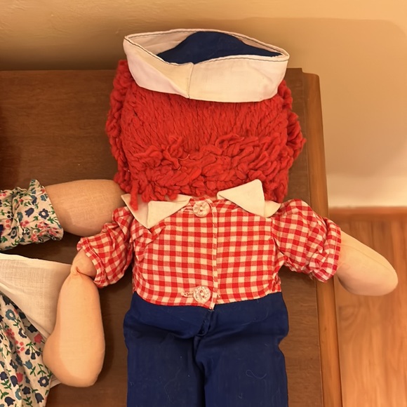 1970 Vintage Raggedy Ann and Andy Knickerbocker Toy Co cloth dolls - Picture 5 of 7